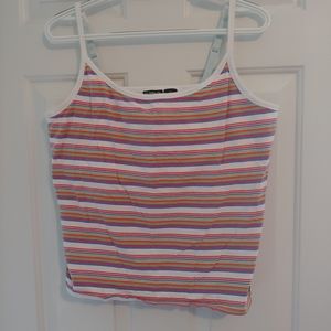Striped skinny strap tank